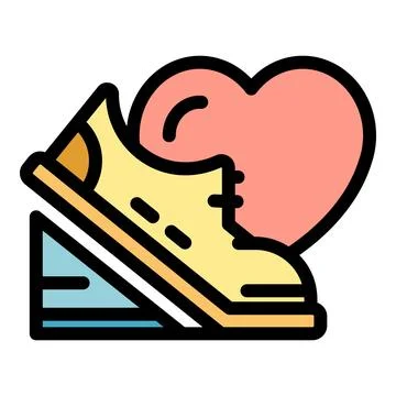 Runner shoes icon vector flat Stock Illustration