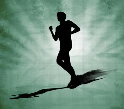 Runner silhouette Stock Illustration