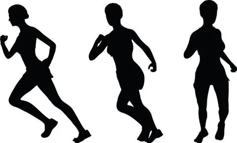 Runner silhouette Stock Illustration