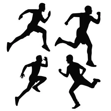 Runner silhouette man vector imege Stock Illustration