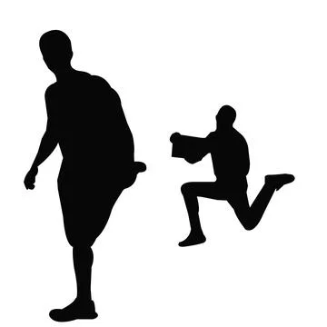Runner silhouette man vector imege Stock Illustration