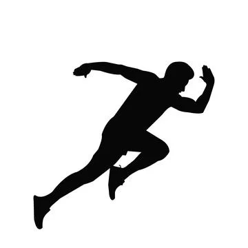 Runner silhouette man vector imege Stock Illustration