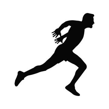 Runner silhouette man vector imege Stock Illustration