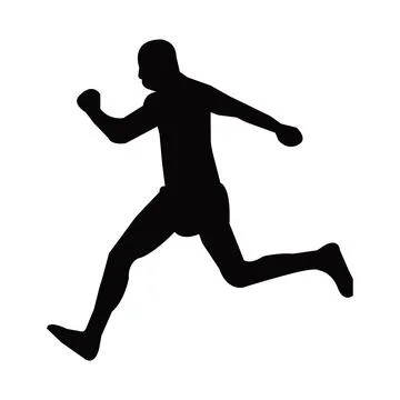 Runner silhouette man vector imege Stock Illustration