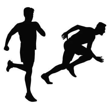 Runner silhouette man vector imege Stock Illustration