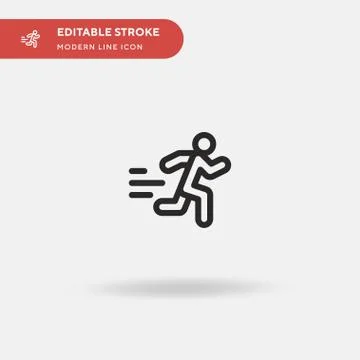 Runner Simple vector icon. Illustration symbol design template for web mobile Stock Illustration
