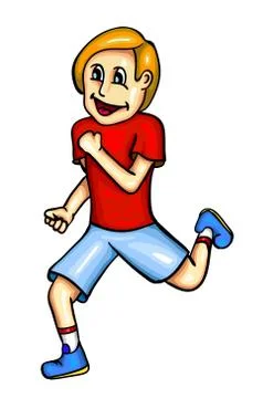 Runner with smile Stock Illustration