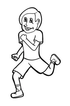 Runner with smile Stock Illustration