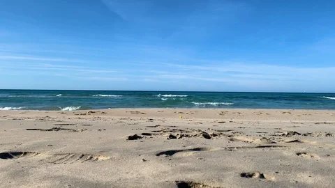 Runner spartan man  Runs On The Beach Stock Footage 108170672