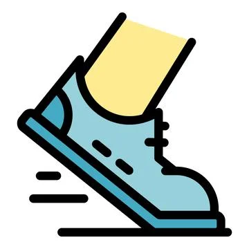 Runner start icon vector flat Stock Illustration