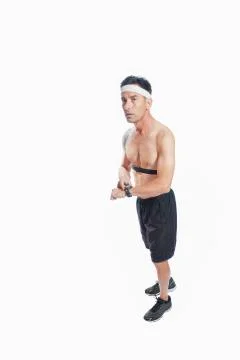 Runner starting stopwatch Stock Photos
