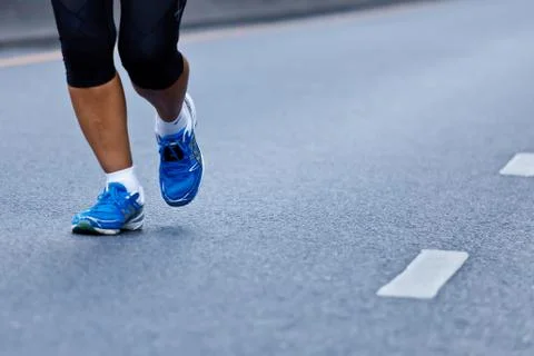 Runner on street Stock Photos