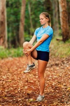 Runner stretching Stock Photos