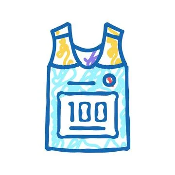 Runner t-shirt icon doodle illustration sign Stock-Illustration