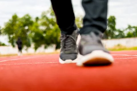 Runner on Track Stock Photos