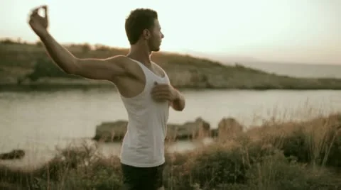 Runner at the training 14 Stock Footage 12125430