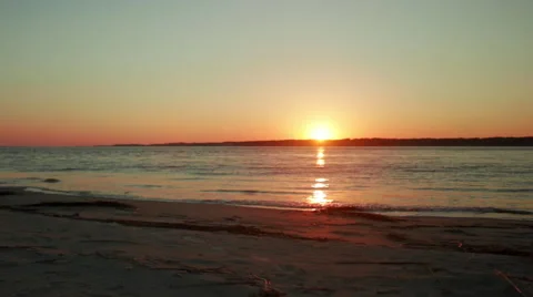 Runner trains by beach sunset Stock Footage 62924599