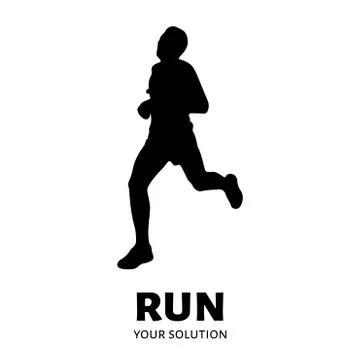 Runner vector logo. Brand's logo in the form of a runner Stock Illustration