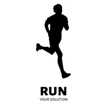 Runner vector logo. Brand's logo in the form of a runner Illustrazione stock