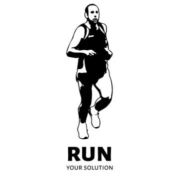 Runner vector logo. Brand's logo in the form to run Stock Illustration