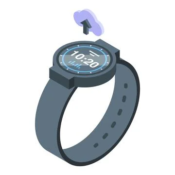 Runner watch icon isometric vector. Health app Stock Illustration