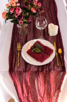 Runner for wedding decor Stock Photos