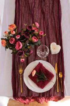 Runner for wedding decor Stock Photos
