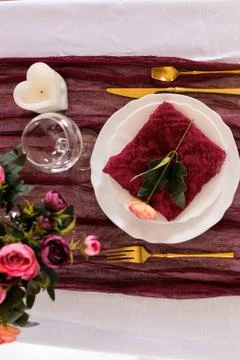 Runner for wedding decor Stock Photos