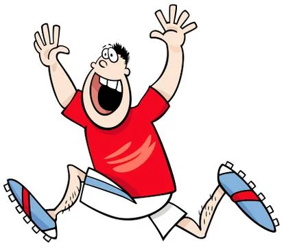Runner winner cartoon Stock Illustration
