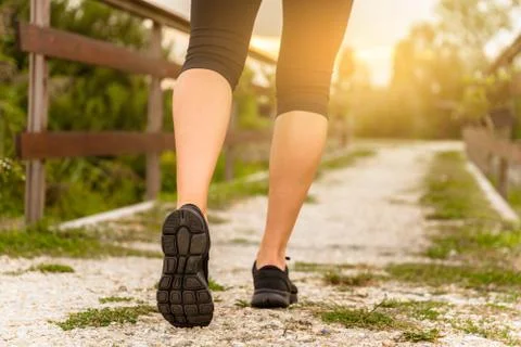 Runner woman's leg Stock Photos