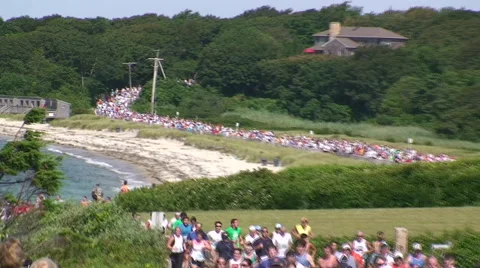 Runners along Beach on Cape Cod Video stock 51770307