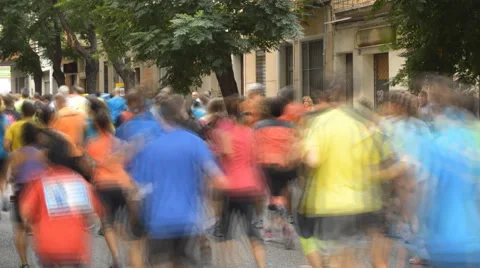 Runners At City Marathon Vídeo Stock 54581756