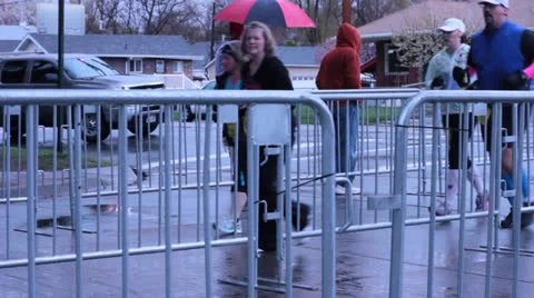 Runners on the Course Stock Footage 22732424