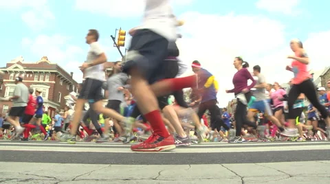 Runners during race Video stock 53463262