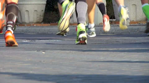 Runners Stock Footage 34009193