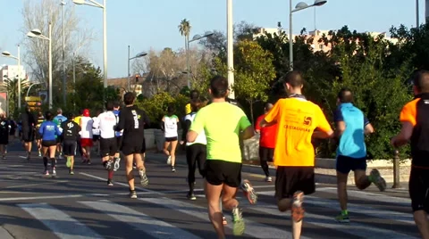 Runners Stock Footage 34069052