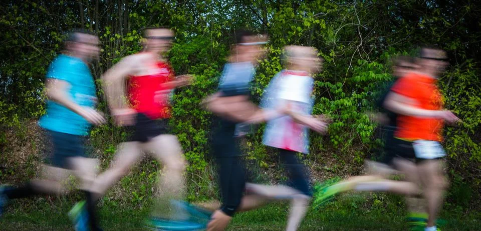 Runners in a group Stock Photos