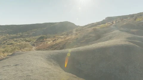 Runners Jogging Downhill Stock Footage 131115338