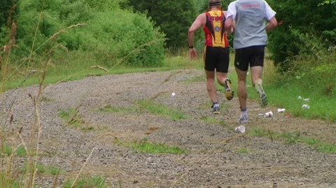 Runners Jogging Time Lapse Stockbeeldmateriaal 8640369