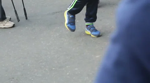 Runners legs run directly to the camera 스톡 동영상 63503162
