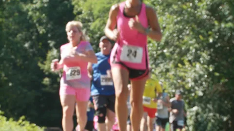 Runners low angle Stock Footage 27819092