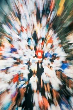 Runners in marathon Stock Photos