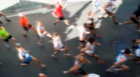 Runners motion blur Stock Photos