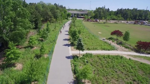 Runners in the Park Stock Footage 84978950