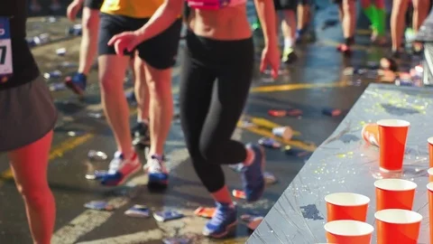 Runners Passing By Stock Footage 75843312