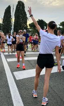 Runners Preparing for Event Stock Photos