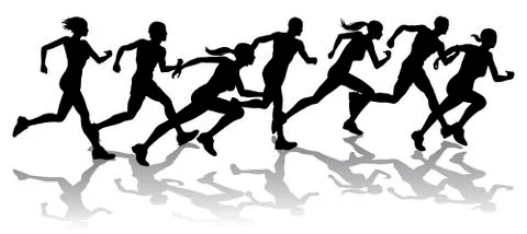 Runners racing 스톡 일러스트