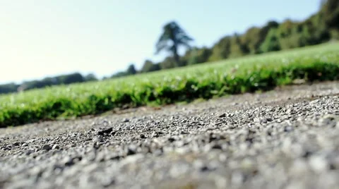 Runners shoe on path Stock Footage 64263284