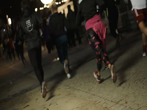Runners slowmotion Stockbeeldmateriaal 83784899