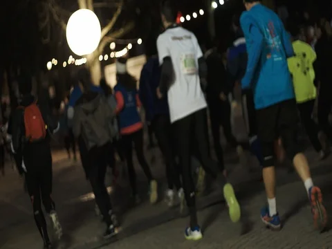 Runners slowmotion Stock-Footage 83786061